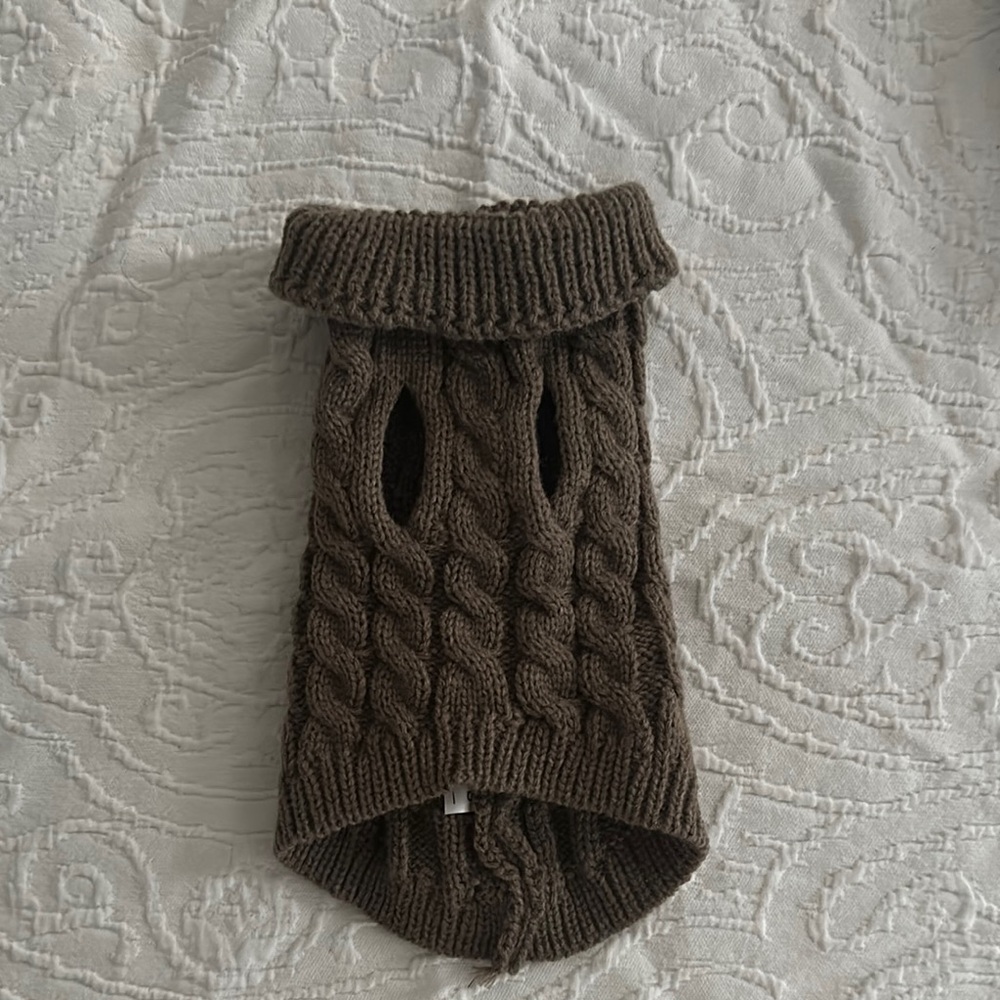 Pet Brown Knit Sweater Dog/ Cat xs